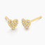 Dome Heart Stud Earrings