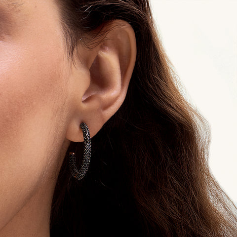 Hoop Earrings in Black