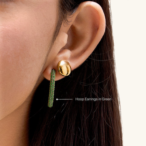 Hoop Earrings in Green