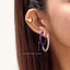 Hoop Earrings in Purple