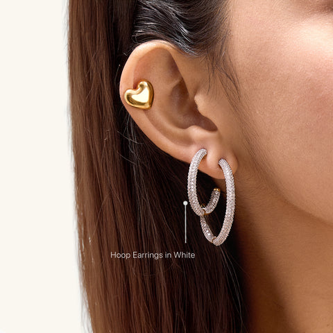 Hoop Earrings in White