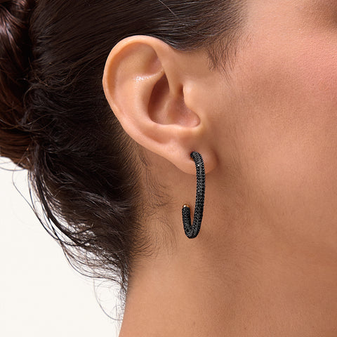 Hoop Earrings in Black