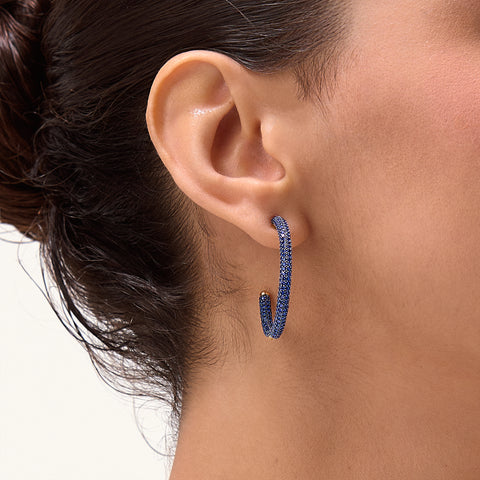 Hoop Earrings in Blue