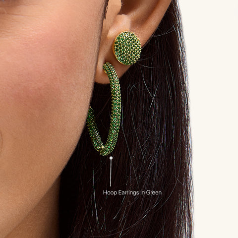 Hoop Earrings in Green