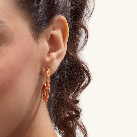 Hoop Earrings in Orange
