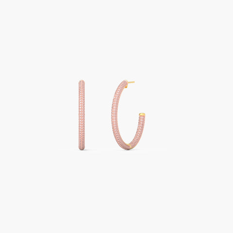 Hoop Earrings in Pink