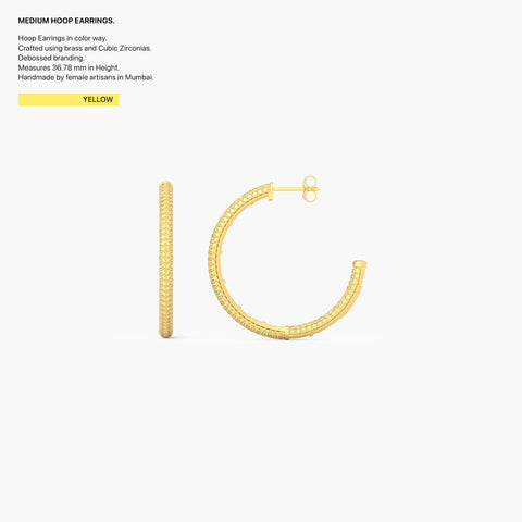 Hoop Earrings in Yellow