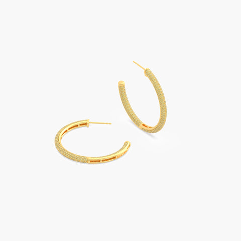 Hoop Earrings in Yellow