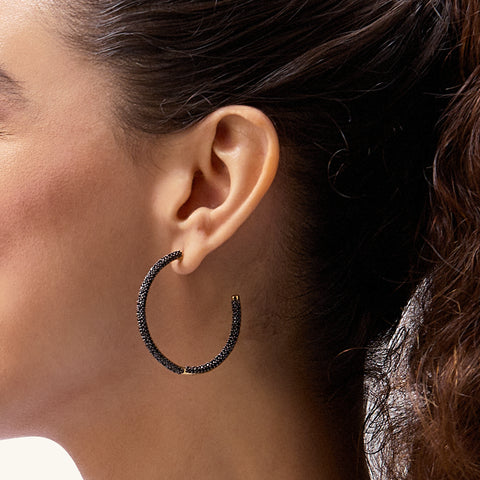 Hoop Earrings in Black