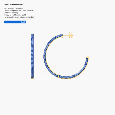 Hoop Earrings in Blue