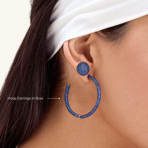 Hoop Earrings in Blue