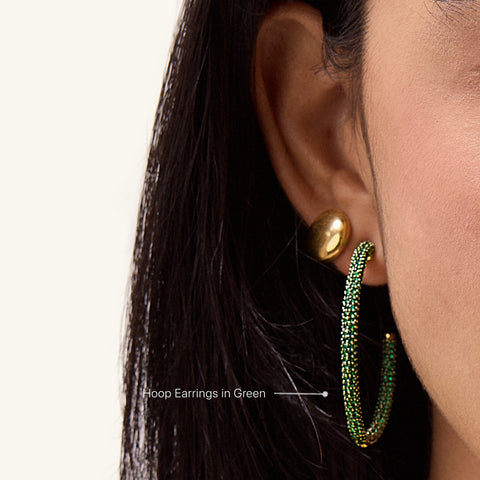 Hoop Earrings in Green