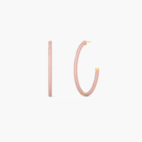 Hoop Earrings in Pink