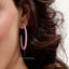 Hoop Earrings in Pink