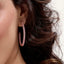 Hoop Earrings in Pink