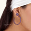 Hoop Earrings in Violet