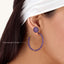 Hoop Earrings in Purple