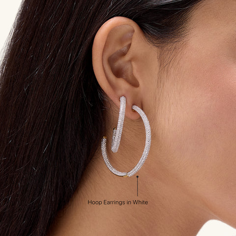 Hoop Earrings in White
