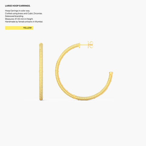 Hoop Earrings in Yellow