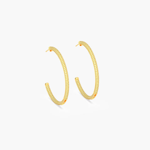 Hoop Earrings in Yellow
