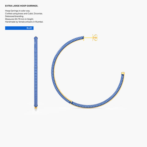 Hoop Earrings in Blue