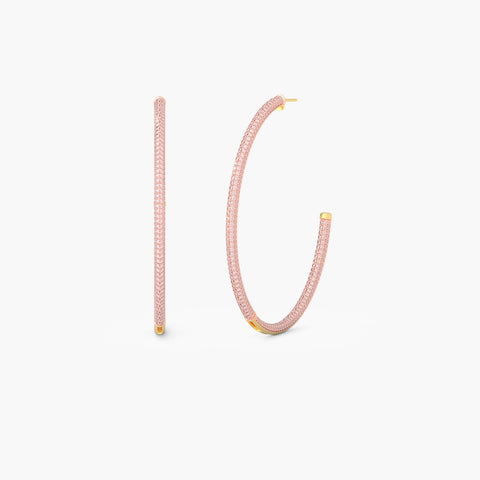 Hoop Earrings in Pink