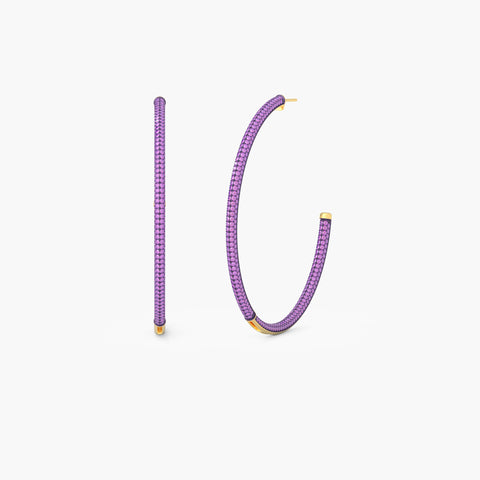 Hoop Earrings in Purple