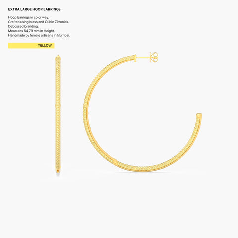 Hoop Earrings in Yellow