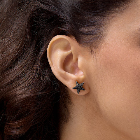 Star Studs in Black