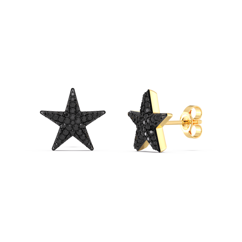 Star Studs in Black