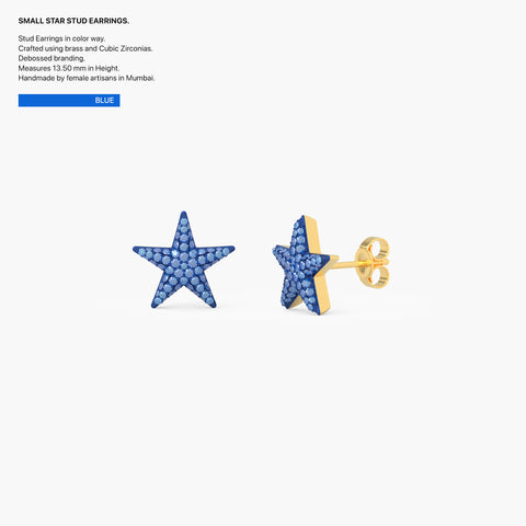 Star Studs in Blue