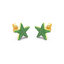 Star Studs in Green
