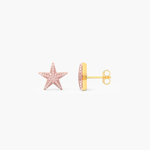Star Studs in Pink