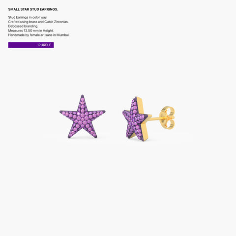Star Studs in Purple