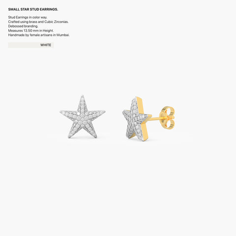 Star Studs in White