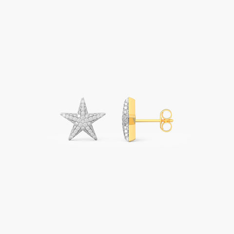 Star Studs in White