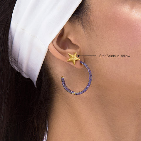 Star Studs in Yellow