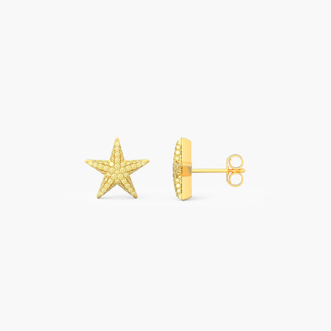 Star Studs in Yellow