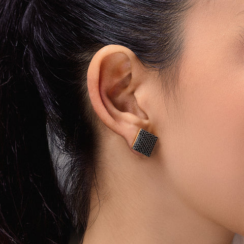 Cube Studs in Black