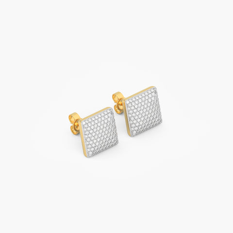 Cube Studs in White