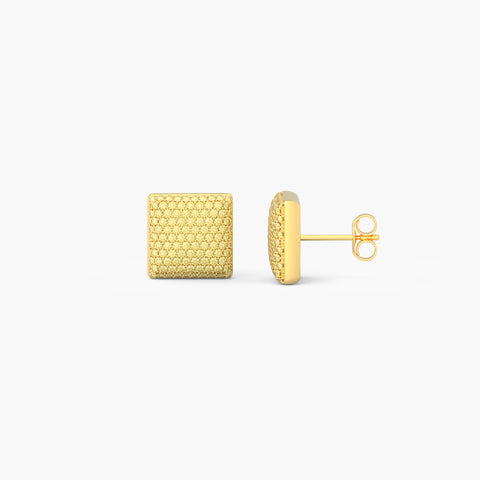 Cube Studs in Yellow