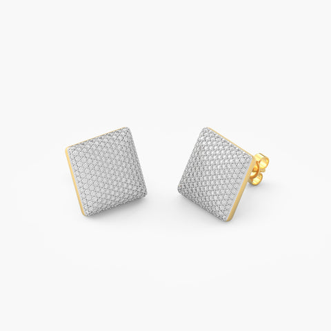 Cube Studs in White