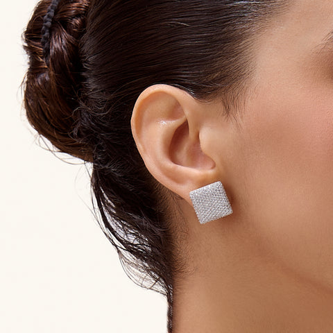 Cube Studs in White
