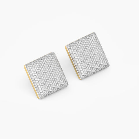 Cube Studs in White
