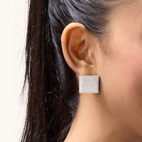 Cube Studs in White