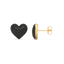 Heart Studs in Black