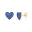 Heart Studs in Blue