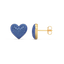 Heart Studs in Blue