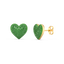 Heart Studs in Green