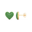Heart Studs in Green